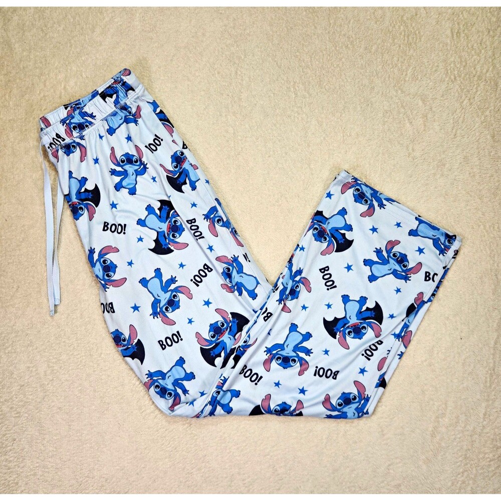 Disney Stitch Halloween Pajama Pants Women's Medium Lilo and Stitch Drawstring